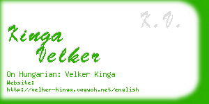 kinga velker business card